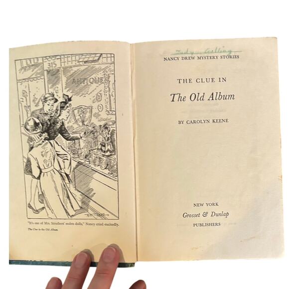 VTG 1947 Nancy Drew #24 The Clue in the Old Album Book, HC - Picture 4 of 8